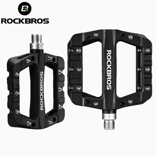 Imagen 2 del producto ROCKBROS Ciclismo MTB Pedales Bicicleta Ultraligero Sello Nylon Molibdeno Pedales Durable 10 Uñas Ampliar Área Ensanchada Bicicleta Pedales Accesorios