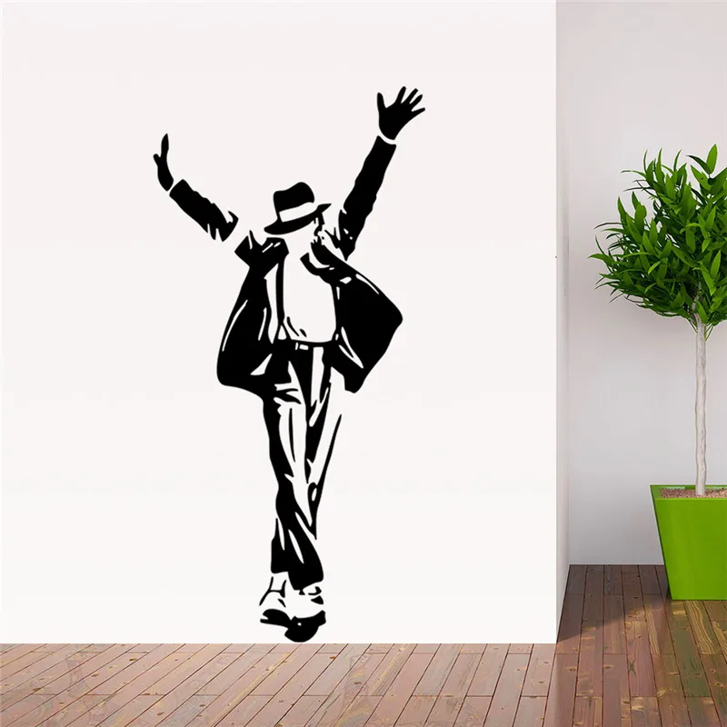 Danza di Michael Jackson Wall Stickers Smontabile della parete Del Vinile Della Decorazione Della Parete decalcomanie di Arte Poster FAI DA TE