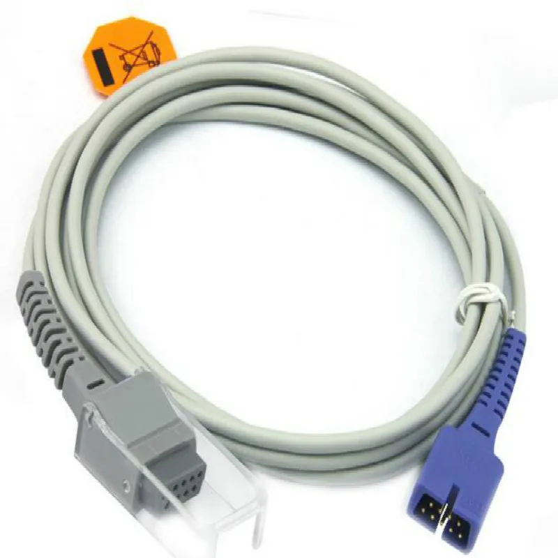 

Free Shipping Compatibe for Nellcor DB9 Pin to DB9 Pin Spo2 Extension Spo2 Adapter Cable TPU 2.4M Medical Adapter Cable and Wire