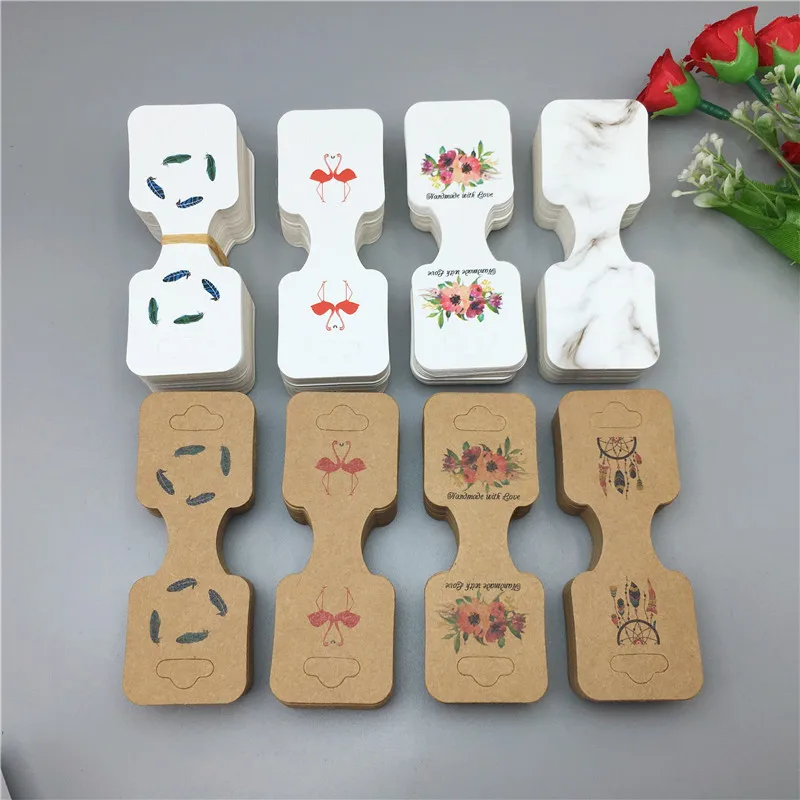 

200 шт., бумажные подвески для браслета, 9x3,5 см