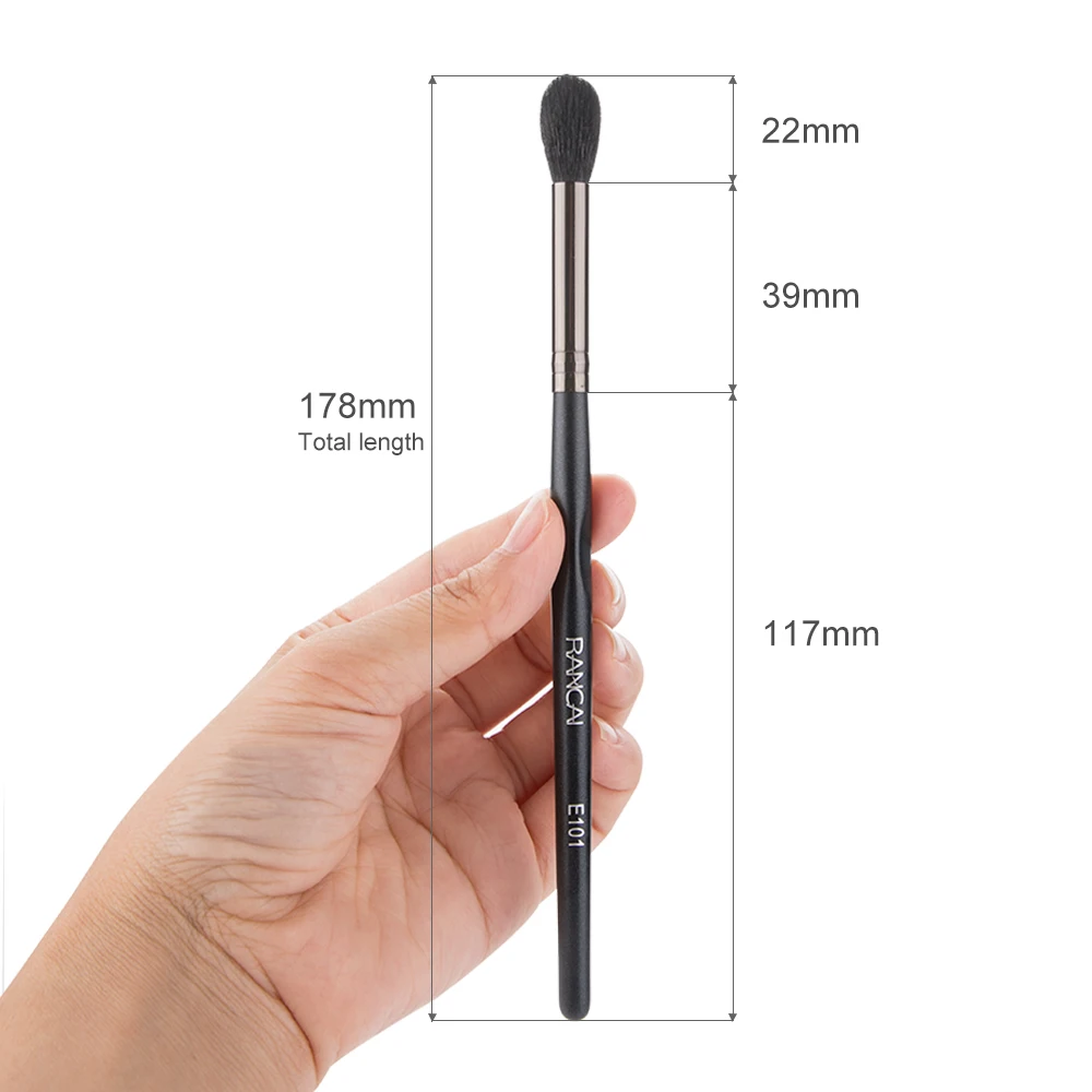 Eye Contour Makeup Brush Soft Natural Hair Eye shadow Blending Goat Hair Brush Flame Shape Makeup Blender Tool Nose Brush