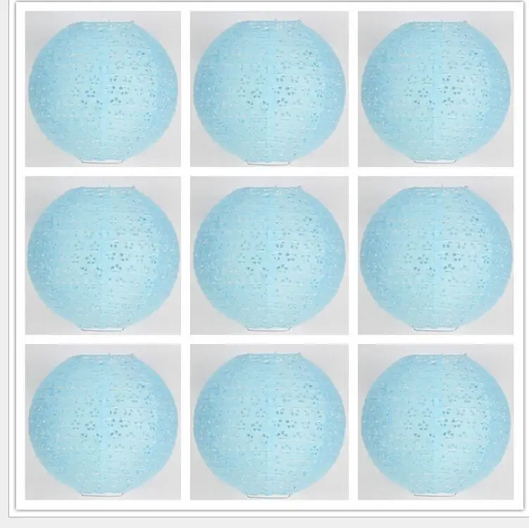 New Chinese 8-10-12 Inch Blue Color style Hollow Paper Lanterns  wedding lanterns paper lampshade holiday party supplies