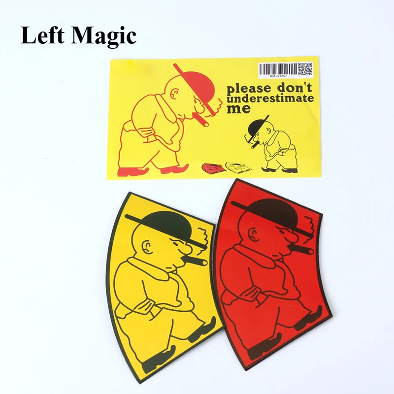 Funny Dwarf Card Illusion Magic Tricks Please Don\'T Underestimate Me Card Magic Props  Kids Toy Gift Children Magic Puzzle Toy