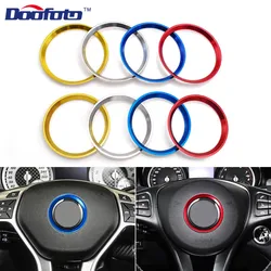 Doofoto Car Steering Wheel Trim Ring Center Decoration Accessories Cover Styling For Mercedes Benz GLE CLA W203 W204 W205 Circle