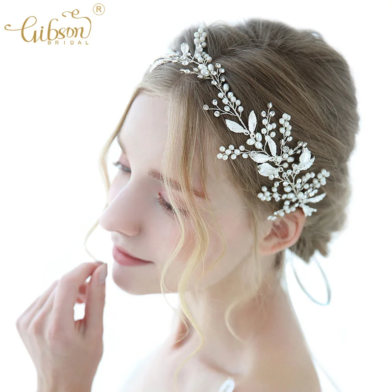 

Wedding Headpiece Hair Vine Bridal Hair Accessories Pearls Rhinestone Headband Women Headdress