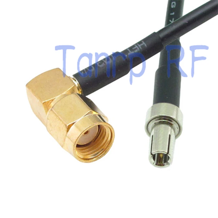 

10pcs 6in TS9 male plug to RP-SMA male right angle RF connector adapter 15CM Pigtail coaxial jumper cable RG174 extension cord