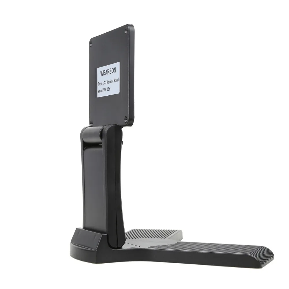 Wearson WS-03Y Monitor Desk Stand Large Base Stable Adjustable Height Mounts 15~24 Inch LCD LED Screen With VESA 3\