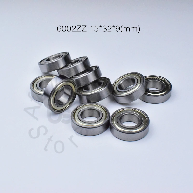 6002ZZ 15*32*9(mm) 1Piece bearing ABEC-5 metal sealing bearings 6002 6002Z 6002ZZ chrome steel deep groove bearing