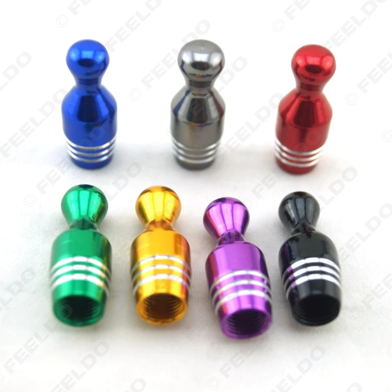 FEELDO 400Pcs For Car Bike Motorcycle Bowling-shaped Alloy Valve Caps MTB BMX Tire Valve Anti-Dust Covers #FD-980