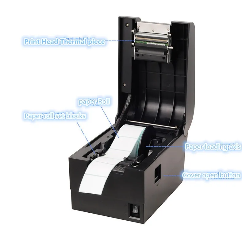 Xprinter XP-235B/236BL Thermal barcode printer can print paper width 20mm-60mm 58mm thermal receipt printer Dual-purpose printer