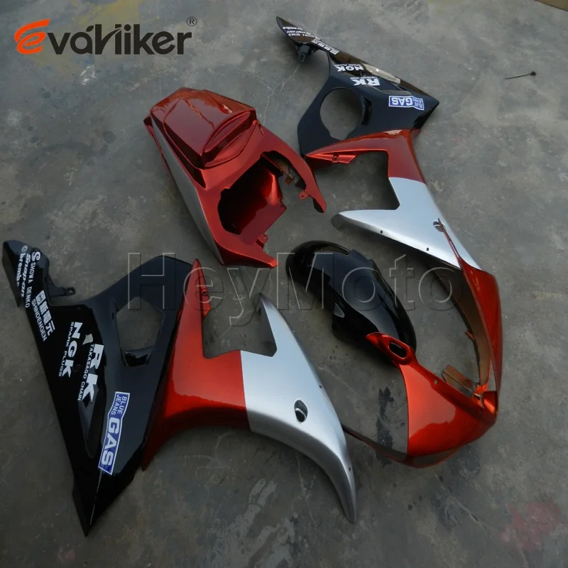 

motorcycle bodywork kit YZFR6 2003 2004 2005 red silver YZF R6 03 04 05 ABS Body Kit motor Fairing H2