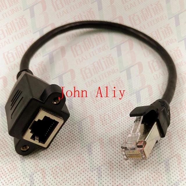 

Wholesale RJ45 Male to Female Screw Panel Mount Ethernet LAN Network 0.6m Extension Cable