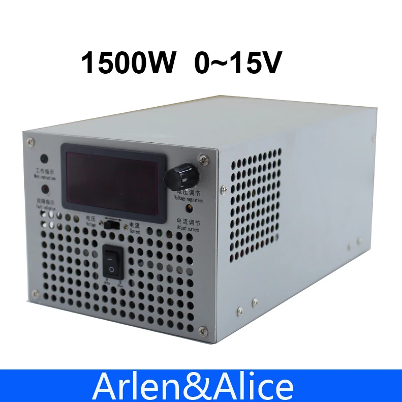 

1500W 15V 100A adjustable 220V INPUT adjustable Single Output Switching power supply AC to DC