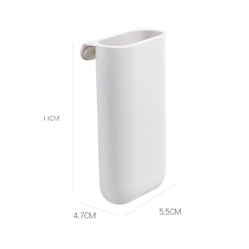 Stationery Pen Holder Makeup Storage Stick On Desktop Plastic Office Pencil Box Desk Organizer Brush Pot