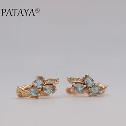 PATAYA Romantic Butterfly CZ Dangle Earrings 585 Rose Gold Color Natural Cubic Zirconia Jewelry Women Bohemian Drop Earring