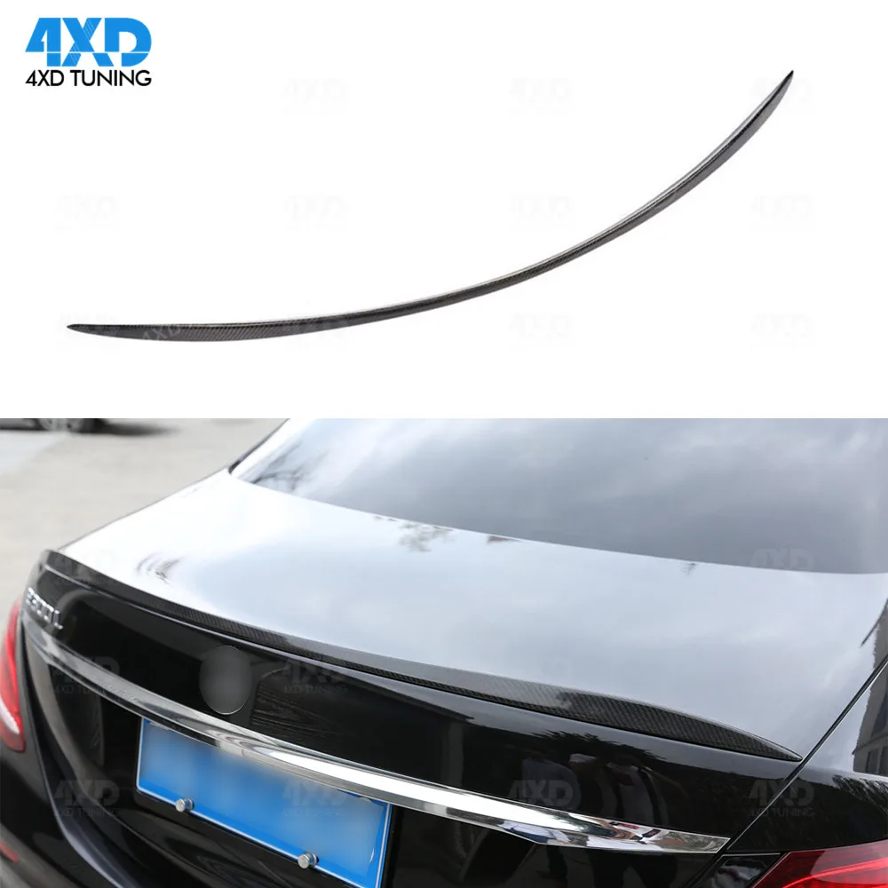 

E63 Carbon Fiber Rear Spoiler For Mercedes W213 Carbon Spoiler C63 style Sedan Rear trunk Wing 2016 2017 2018 2019