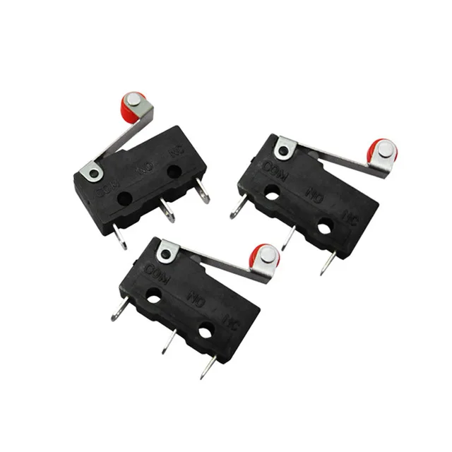 Brazo de palanca de microrodillo, interruptor de límite de cierre normalmente abierto, nuevo, 5 unids/lote, KW12-3