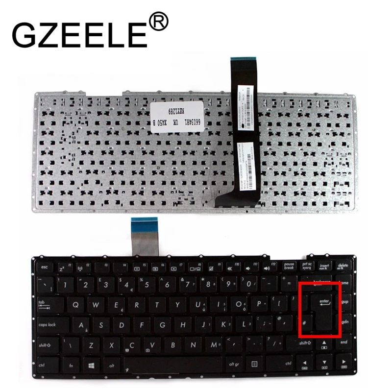 New UK Keyboard For ASUS X450 X450CA X450CC X450CP X450EA X450EP X450LA X450LAV Laptop keyboard