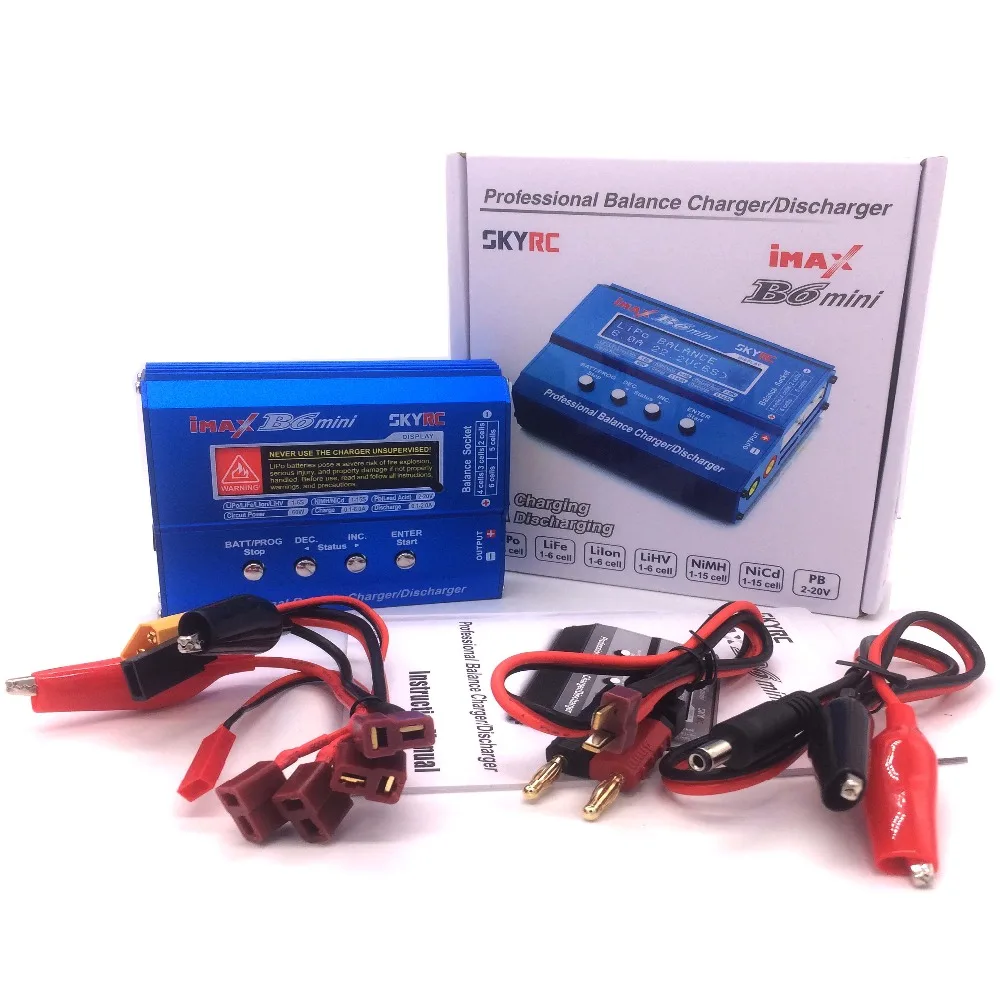 Original SKYRC IMAX B6 MINI Balance RC Charger-Discharger For RC Helicopter Re-peak Ni MH Ni CD LiHV Aircraft+Power Adpater