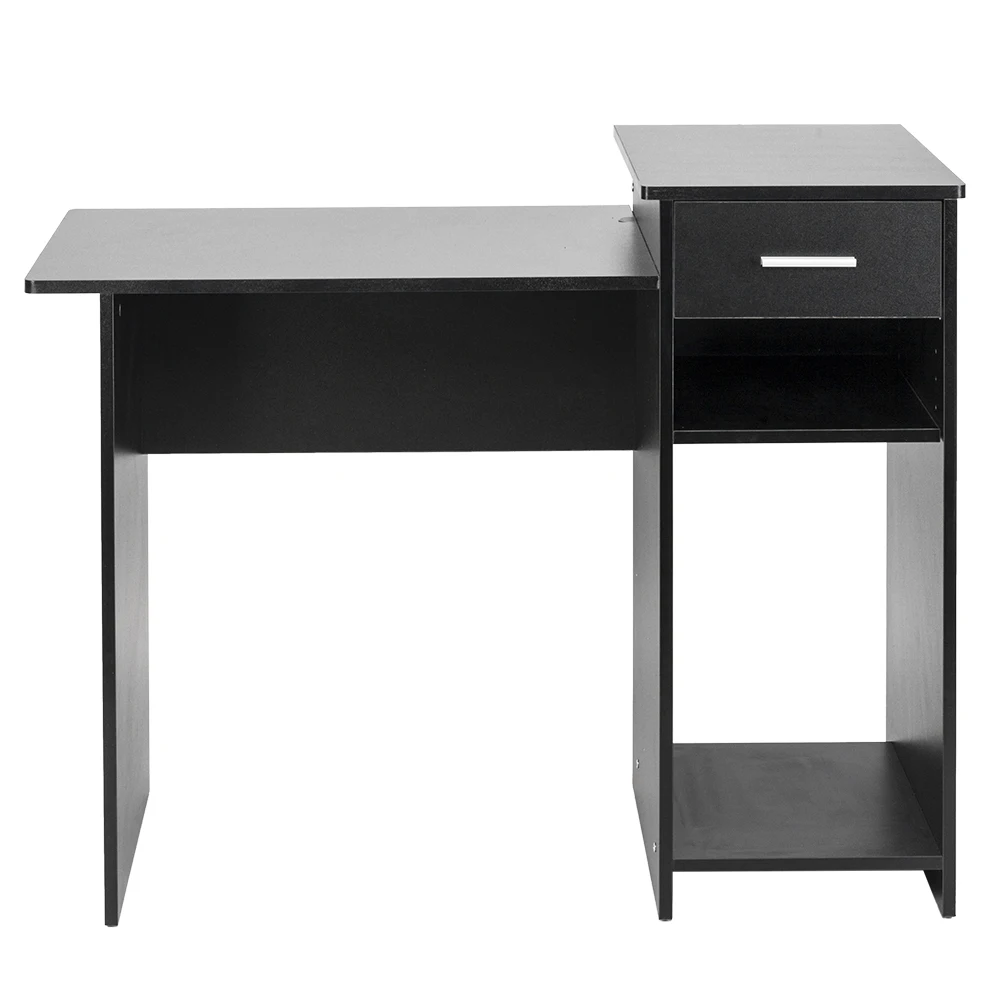 High-quality Integrated Melamine Board Computer Desk with Drawer 8526 Black