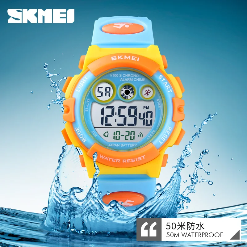 SKMEI Children Sports Watch Waterproof LED Digital Watch Boys Kids Alarm Fashion Watch for Children Girl Gift Reloj Deportivo