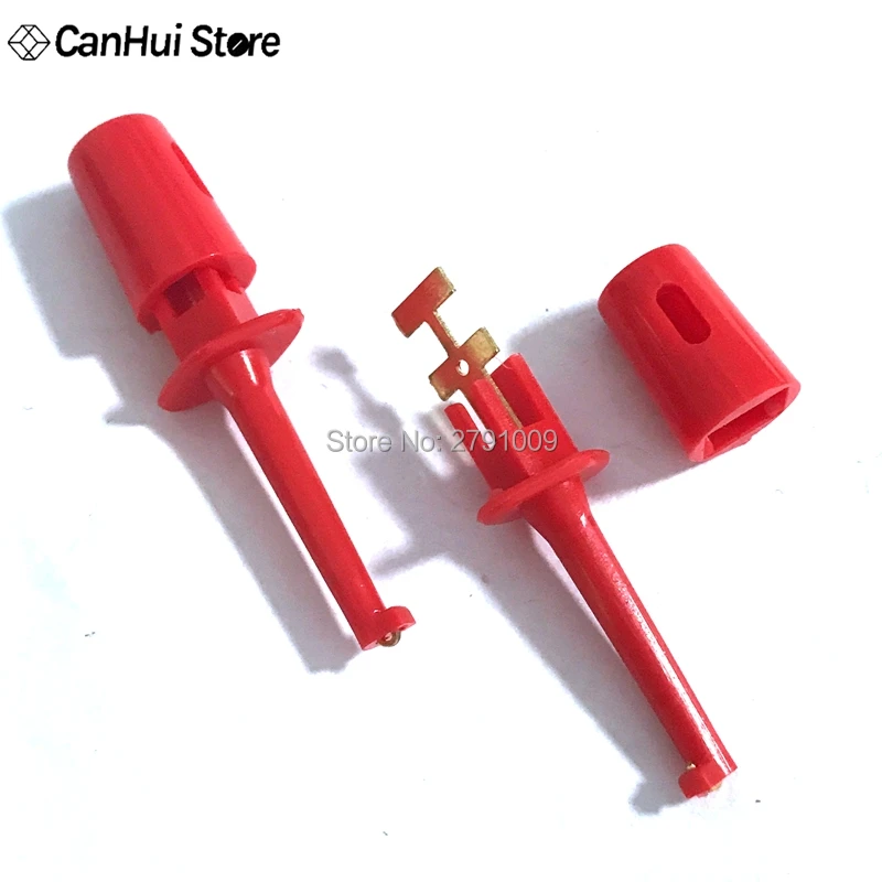 12 Pcs Mini Single Test Hook Clip Test Probe for Electronic Testing IC Grabber Large Size Round Crocodile Clip Hook Test Clip