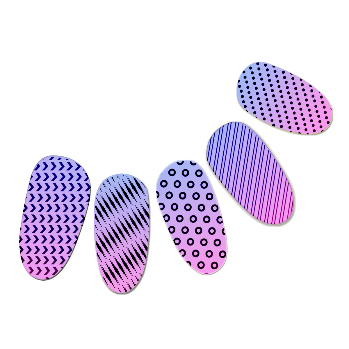 1Pc Rectangle Stamp Plate Line Net Dot Circles stripe Design Nail Art Tmeplate Manicure Nail Stamping Image Plates for Nails C43