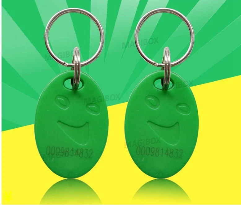 10PCS Smile 25KHz RFID Green Proximity ID Cards Token Tag Key Keyfobs