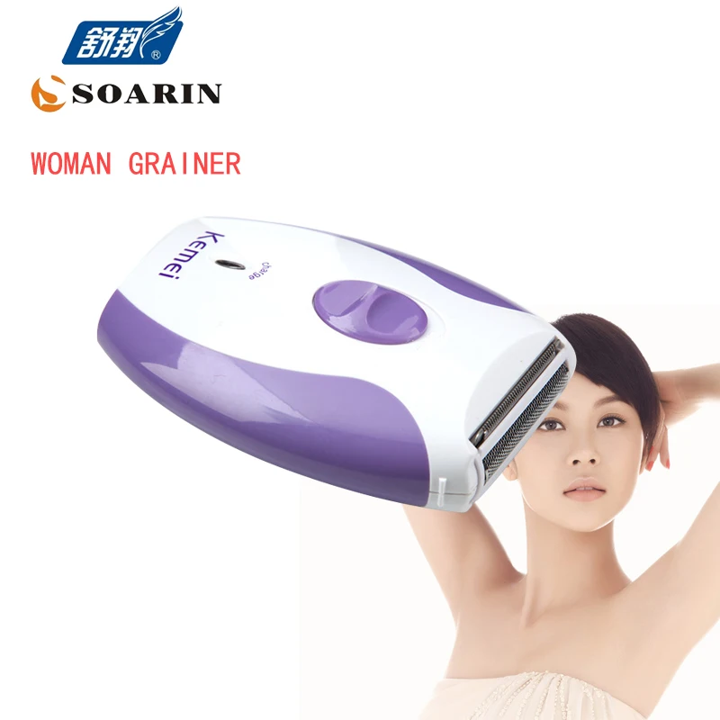 KEMEI  Three In One Epilator Electric Hair Removal Purple Lady Shaver Rechargeable Epilator Women Bikinis Shaving Products Body