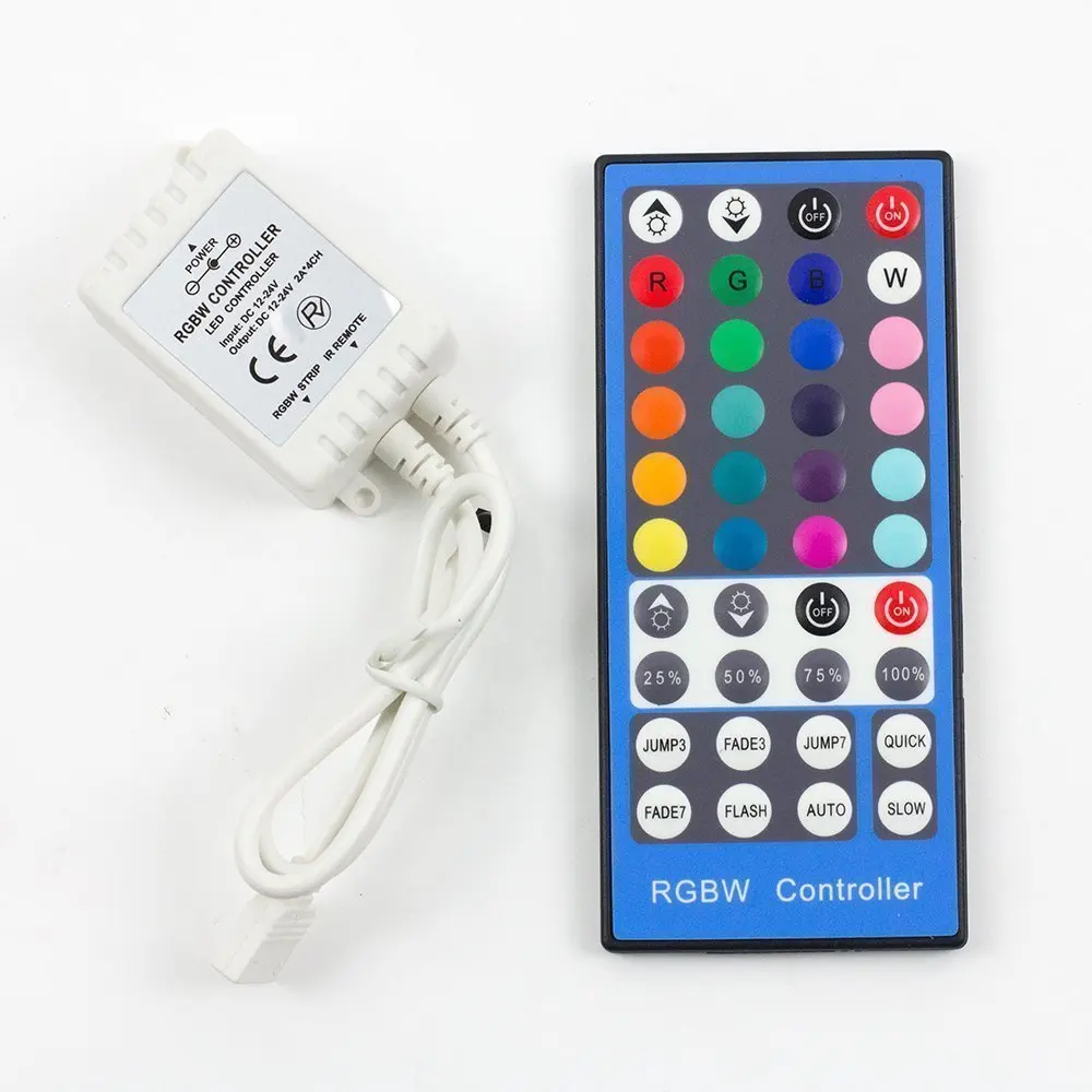 RGBW Strip Lights Remote Controller 44 Keyboard Controller 12-24V mini RGBW Controller