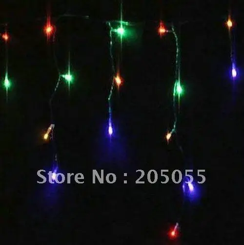 

96 LED Icicle Christmas Holiday Light Wedding Party Decoration Xmas Decor 9.4ft 3M White Wire Set Clear Bulbs -5 Color optional