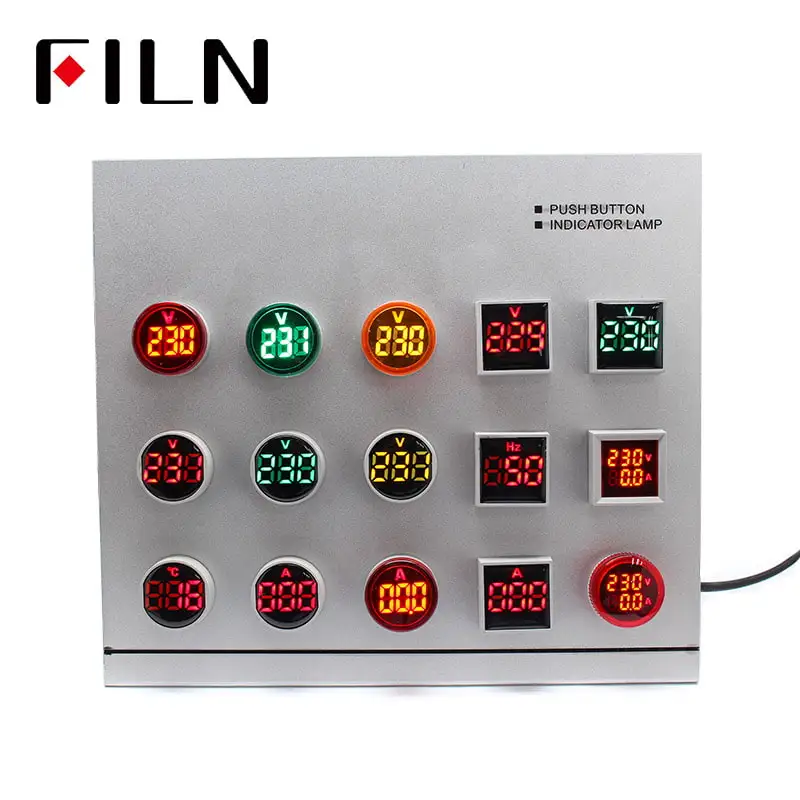 22mm LED Display AC 20-500V Digital Voltmeter Digit voltage meter AD16-22 Indicator Light Panel display Red Yellow Green LED