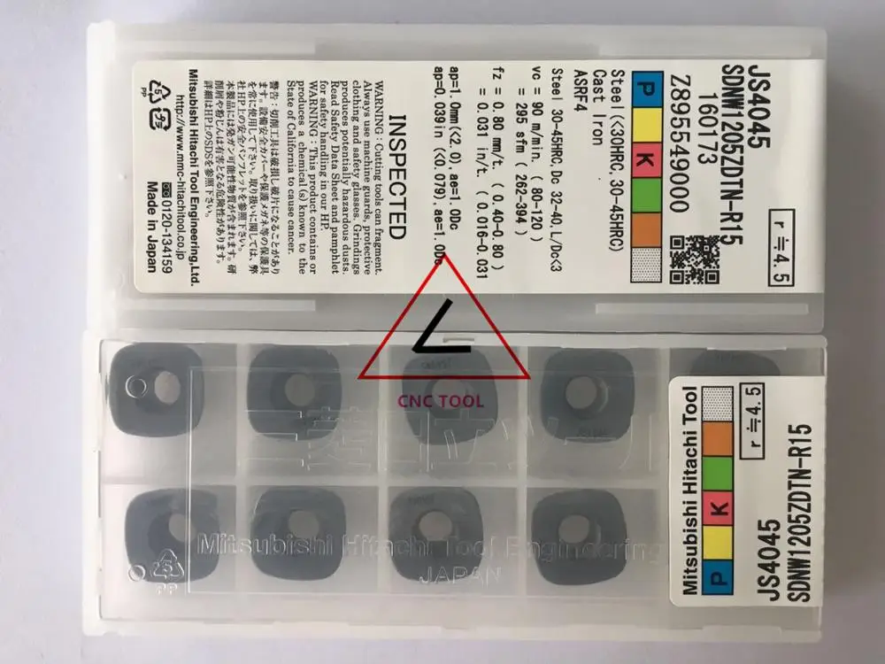 

SDNW 1205 ZDTN-R15 JS4045 10pcs Hitachi high cutting performance CNC indexable inserts