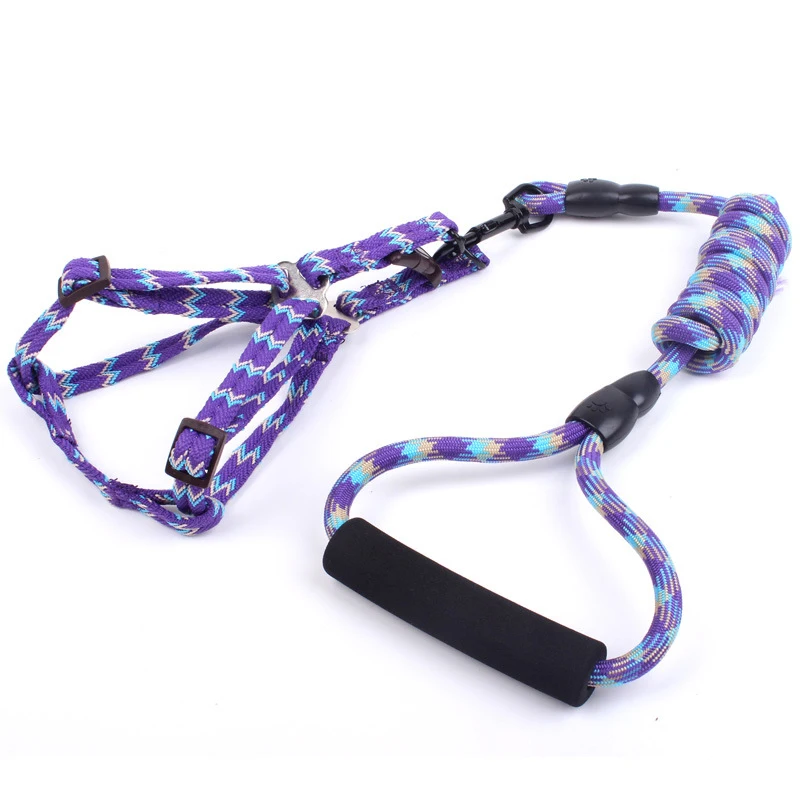 Pet Guider Nylon Dog Harness Leash Set Pet Collar Dogs Lead Pet Walking Harness Leash Set Adjustable Chest For Small Large Dog