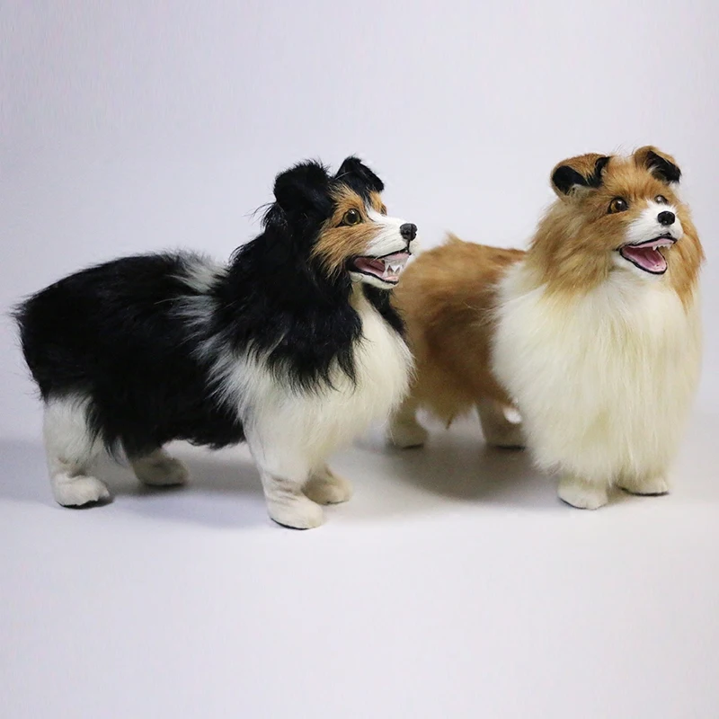 

artificial dog shepherd model,polyethylene&furs dog 22x19cm handicraft Figurines home decoration toy gift a2617