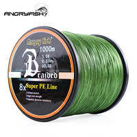 ANGRYFISH Wholesale 1000 Meters 8x Braided Fishing Line 8 Colors Super PE Fish Line