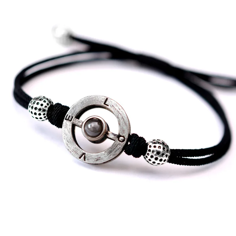 

LKO New Arrive S925 Projection 100 Languages I Love You Charm Bracelet for Women Lover