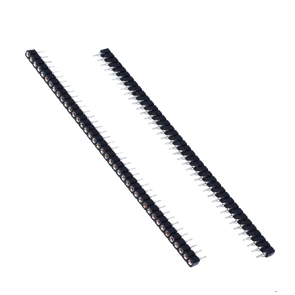 10 Stuks 2.54 Mm Pitch 1X40 Pin Enkele Rij Ronde Vrouwelijke Pin Header Connector