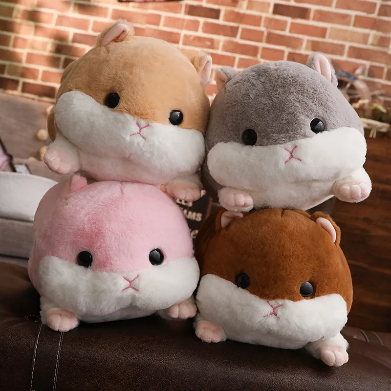 

50cm Cute Hamster Mouse Plush Toy Stuffed Soft Animal Hamtaro Pillow Handwarmer Lovely Kids Baby Toy for Children Christmas Gift