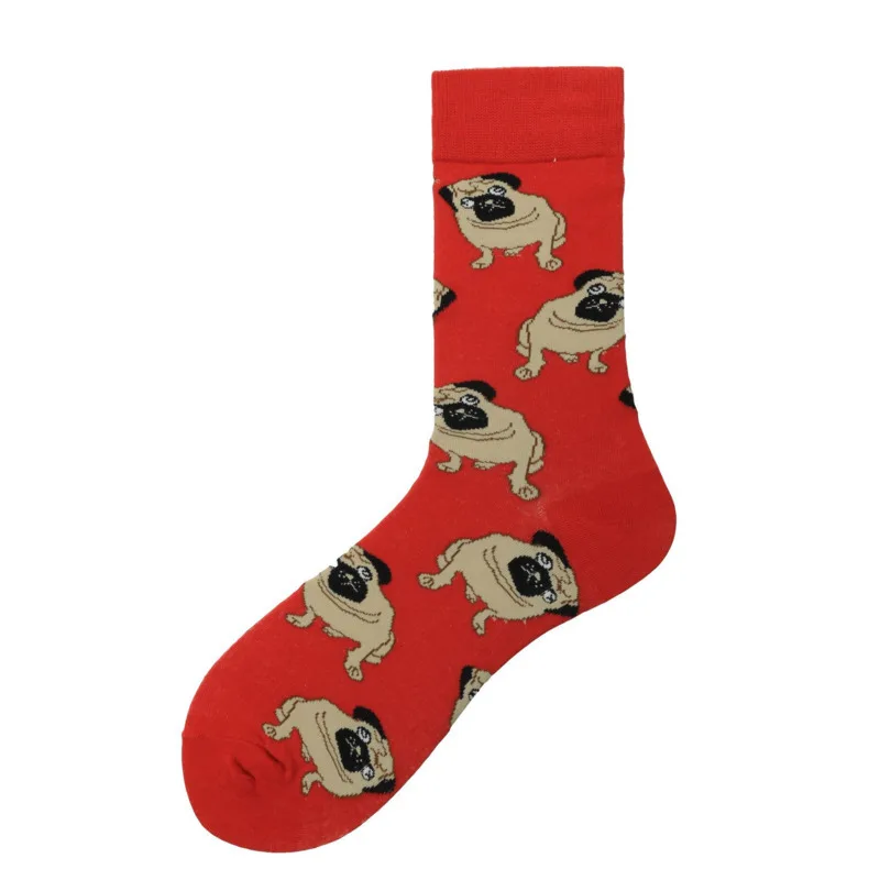 Funny Kawaii Dog Printing Socks Men New Autumn Pet Shiba Inu Beagle Socks Novelty Hosiery Sokken Cotton Happy Socks