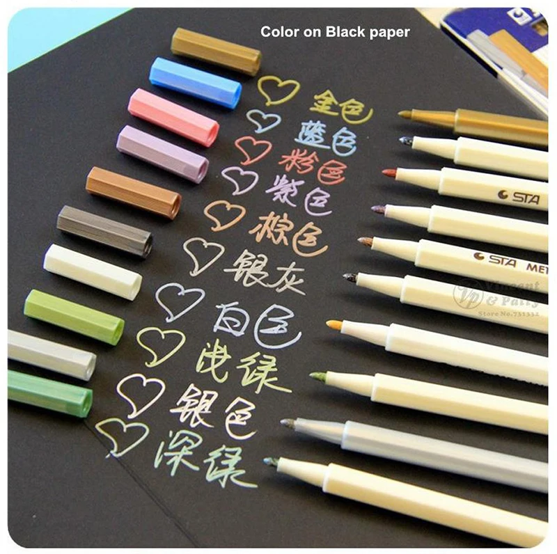 10 цветов/лот Kawaii Water Chalk Pen акварельная гелевая ручка для черной доски фотоальбом украшение дома Скрапбукинг Бесплатная доставка