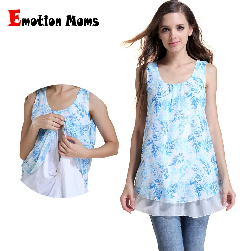 

Emotion Moms Summer Chiffon Maternity Clothes Breastfeeding Tops For Pregnant Women Maternity T-shirt Nursing Tank Tops