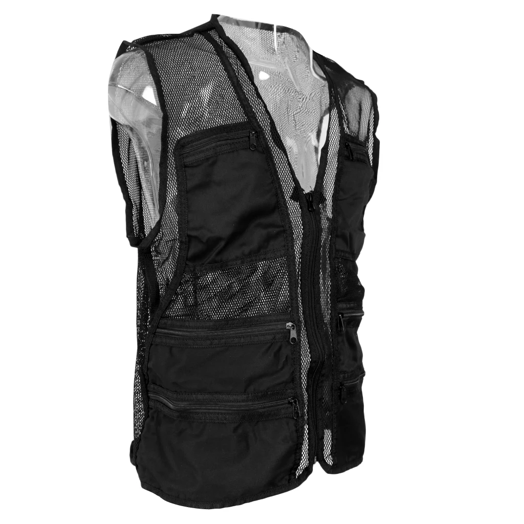 Outdoor Breathable Quick Dry Fishing Vest Multi-Pocket Mesh Fishing Hunting Waistcoat Travelers Fly Fishing Photography Jacket