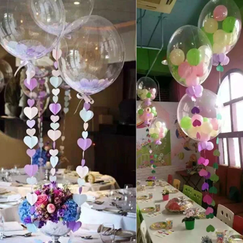 

100pcs New 24 Inch Clear Foil Helium Air Balloons Creative Bobo Balloons Wedding Birthday Party Decor transparent balloons