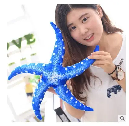 about 40cm Marine life blue starfish plush toy doll soft pillow baby toy birthday gift 0206