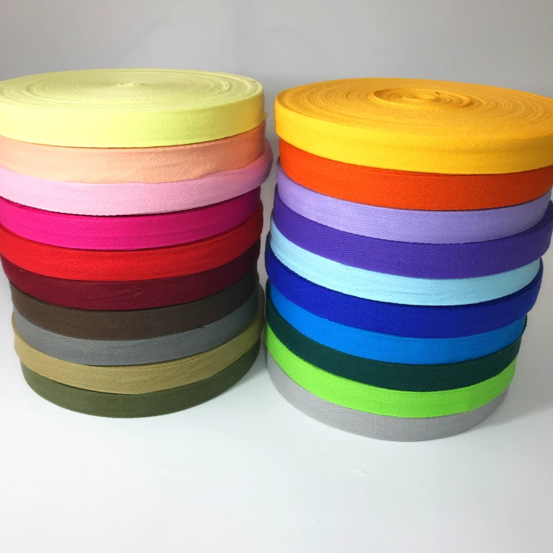 

Handmade diy clothes acessories colorful 100% cotton herringbone ribbon tape 20MM*10yards