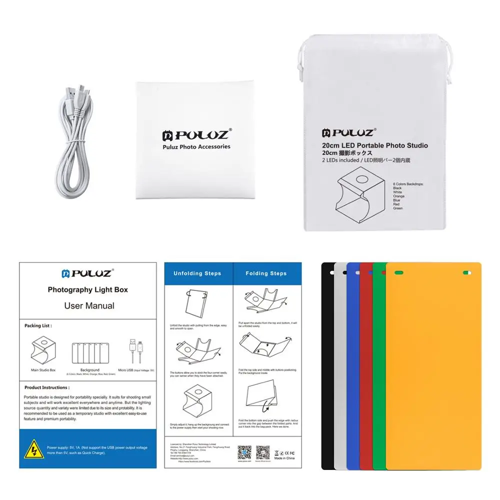 المحمولة استوديو الصور التصوير 2 LED لوحات للطي الفيديو مربع الإضاءة ستوديو التصوير خيمة مربع عدة منتشر Softbox العلبة الخفيفة