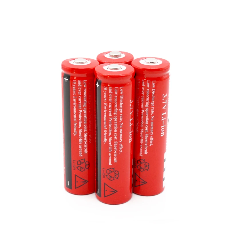 2-10 pz 100% nuova batteria 18650 batteria ricaricabile agli ioni di litio 6800mAh batteria rossa per giocattoli torcia spedizione gratuita