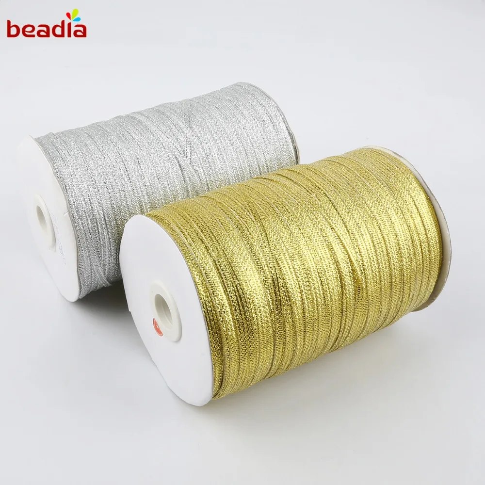 20 Yards 4mm Width Glitter Ribbon Gift Packing Belt For DIY Wedding Party Christmas Embellishment Ribbon Sewing Accessories