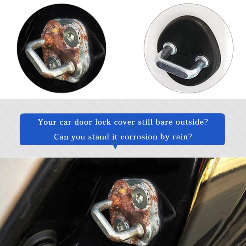 For Suzuki Vitara accessories 2015 2016 Car Door Lock Buckle Door Holder Door Lock Protective Cover car sticker Car-styling